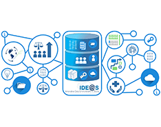 Eine Grafik einer Datenbank und ihrer netzwerkartigen Umgebung